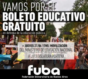 Hoy, 17h, movilización docente estudiantil