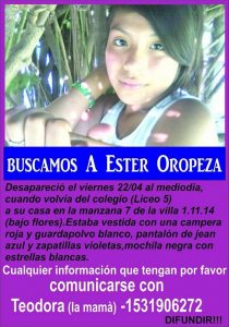 Aparición de Esther Oropeza ya!