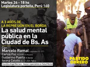Charla a 3 años de la represión en el Borda