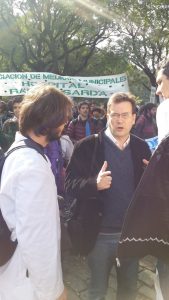 Marcelo Ramal, presente en el reclamo de residentes y concurrentes de CABA