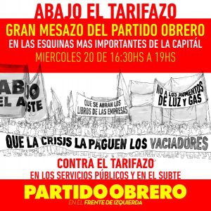 [TARIFAZO] “Con el del subte, convalidan otro aumento impagable”