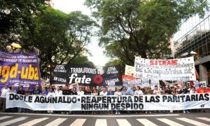 Marcha contra el ajuste: Conferencia de prensa del sindicalismo antiburocrático
