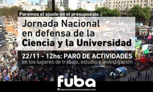 Jornada nacional de defensa de la ciencia y la universidad