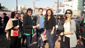 Marcelo Ramal y los candidatos de FIT en el Parque Centenario
