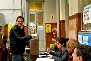 Votó Marcelo Ramal en el barrio de Boedo