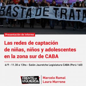 Presentan informe sobre las redes de trata en la Legislatura de la Ciudad