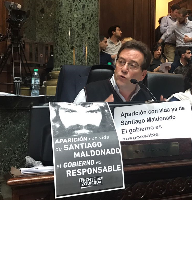 Marcelo Ramal pidió la citación de Ocampo por la represión y las detenciones durante la movilización por Maldonado