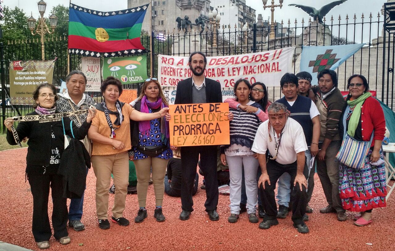 Pablo López en comisión por la ley 26160 que protege a los pueblos originarios contra los desalojos