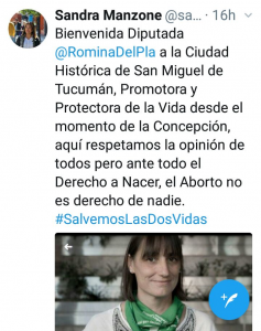 [AbortoLegal] Provocación de sectores clericales en charla de Romina Del Plà