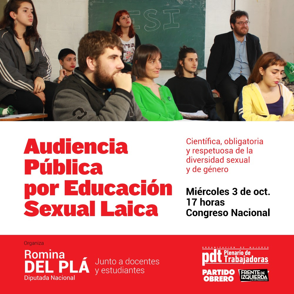 [ESI] Audiencia pública para reforzar el reclamo por educación sexual