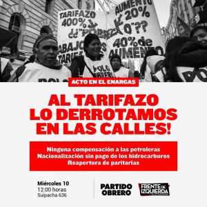 Acto contra el tarifazo en el gas