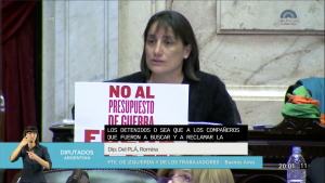 [Presupuesto] Del Plá: “El presupuesto es un plan de guerra contra el pueblo, redactado en Washington, que imponen a palazos”