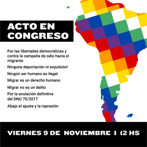 [Migrantes] Acto contra el racismo, la persecución y la xenofobia