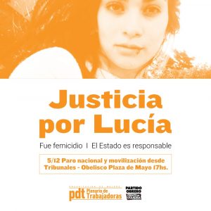 [LuciaPerez] Miércoles 5, 17h paro y movilización por justicia