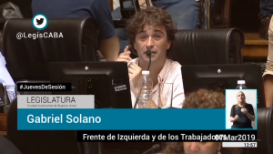 Gabriel Solano: “En el Frente de Izquierda no hay pañuelos celestes”