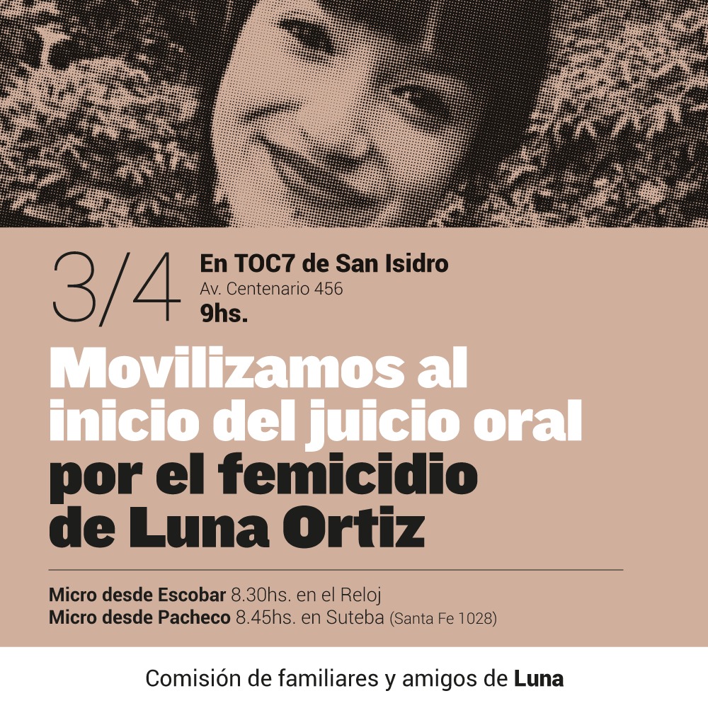 Familiares y amigos de Luna Ortiz reclaman justicia y el reconocimiento de su muerte como femicidio