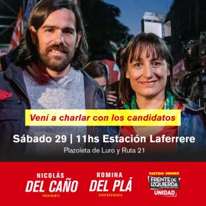 Agenda de actividades del Frente de Izquierda