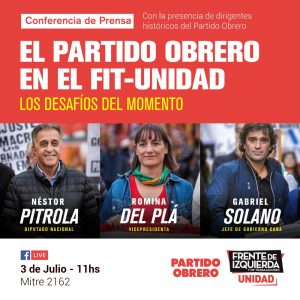 Hoy, 11h, conferencia de prensa del Partido Obrero