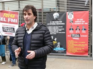 El Frente de Izquierda realizó un acto en rechazo a la reforma previsional frente al Anses