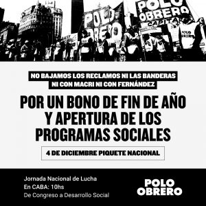 Miércoles 4: piquete nacional