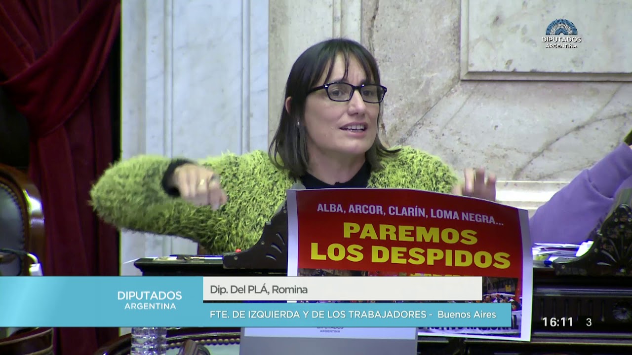 [Congreso] Romina Del Plá reclama la prohibición de despidos y suspensiones