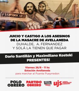 Viernes 26: a 18 años de la masacre del Puente Pueyrredón, concentración y movilización