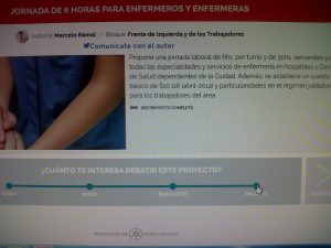 ¡Votá el proyecto de 6 hs para Enfermería!