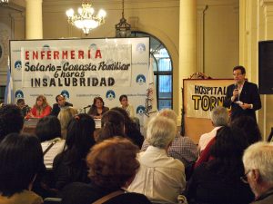 Miércoles 26, conferencia de prensa «Por las seis horas en Enfermería»