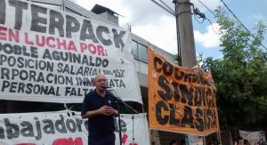 Gran acto por el triunfo de la lucha de los obreros de Interpack