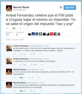 Cruce entre Marcelo Ramal y Aníbal Fernández por el impuesto al salario