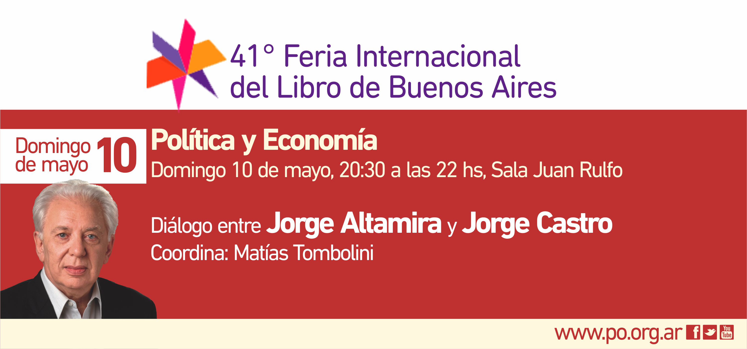 Altamira con Jorge Castro en la Feria del Libro