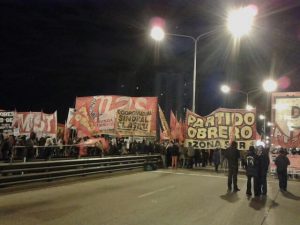 Declaraciones de Néstor Pitrola desde el corte en Puente Pueyrredón