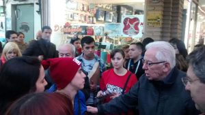 Altamira en una caravana en La Matanza con los candidatos locales