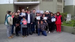 Acto del Frente de Izquierda frente a Instituto de la Vivienda de la Ciudad