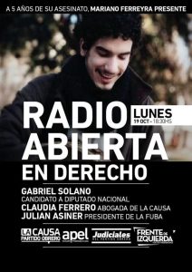 “A 5 años del asesinato de Mariano Ferreyra su lucha sigue vigente”