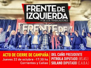 Cierre de campaña del Frente de Izquierda