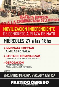 La izquierda y organizaciones de DDHH convocan a movilización independiente del kirchnerismo