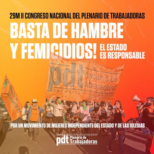 [Basta de hambre y femicidios] + de 5600 mujeres inscriptas al 2do Congreso Nacional del Plenario de Trabajadoras