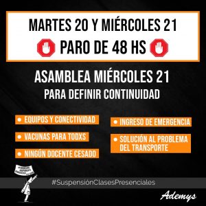 Amanda “Más de mil docentes en asamblea votamos el paro de 48 horas.