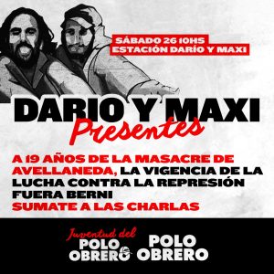 Sábado, 10h acto en Puente Pueyrredón a 19 años de la masacre de Avellaneda