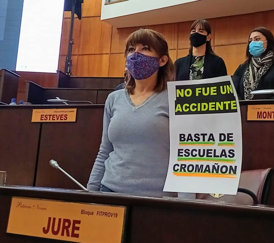 [Neuquén] La diputada Patricia Jure hizo un pedido de informe por la tragedia de la Escuela N°144