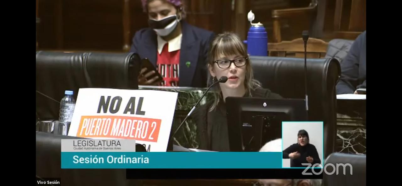 [Legislatura – IRSA] Amanda Martín: “El fallo frenó puerto madero 2, la lucha popular debe derrotarlo definitivamente”