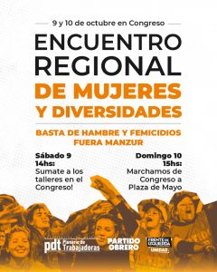 ¡Fuerza Mujeres!: 9 y 10 de octubre, Encuentro Regional de Mujeres en CABA y varias provincias del país