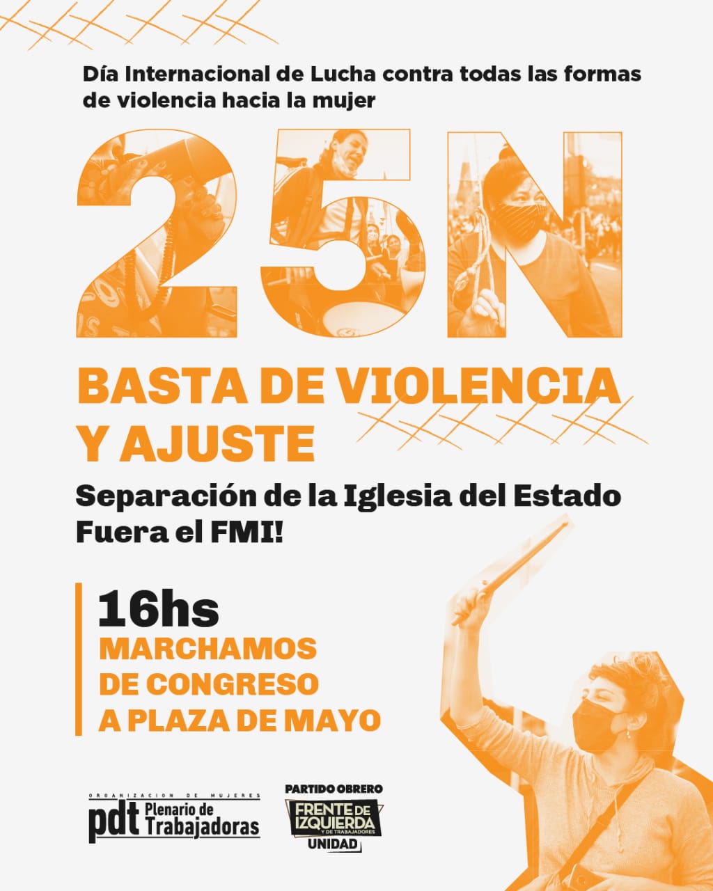 25N: 16h Movilización de Congreso a Plaza de Mayo