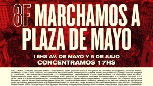 Documento de la movilización a Plaza de Mayo contra el pacto con el FMI