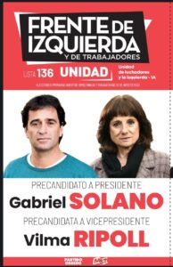 Solano: “Nuestra lista no está a la venta como la de Milei ni incluye ajustadores ni represores como las de UxP y JxC, nuestra lista es de luchadores y militantes”