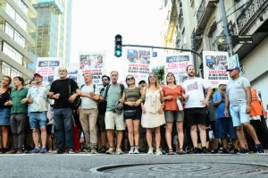 Romina Del Plá y Eduardo Belliboni visitan Mendoza junto a una comisión de dirigentes para reclamar la libertad a Martín Rodríguez