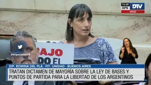Romina Del Pla: “Mediante un oscuro pacto contra el pueblo se aprobó una ley sin texto”