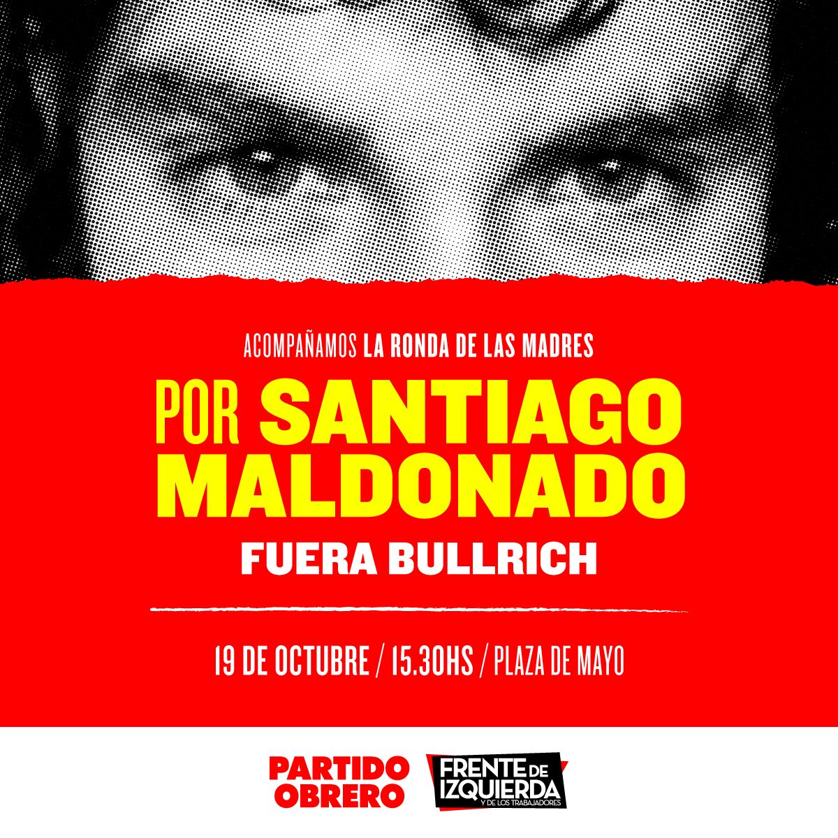 Santiago Maldonado: El Frente de Izquierda se moviliza por justicia y por Fuera Bullrich