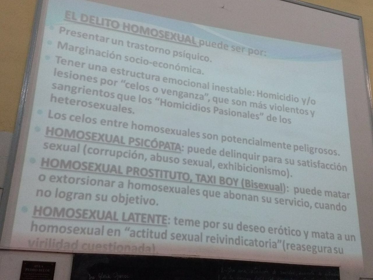 Homofobia en la UBA